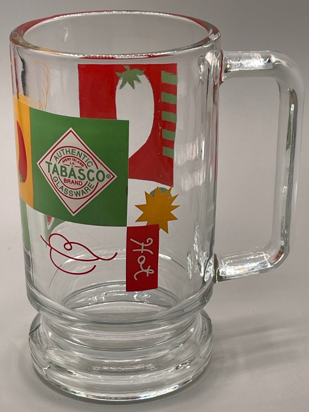 Tabasco Brand Pepper Sauce McIlhenny Co. Glass Mug 16 oz